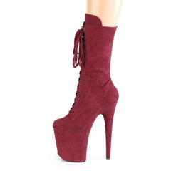 8 Inch Heel FLAMINGO-1050FS Burgundy Suede