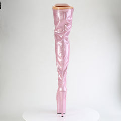 8 Inch Heel FLAMINGO-3020GP Baby Pink Glitter