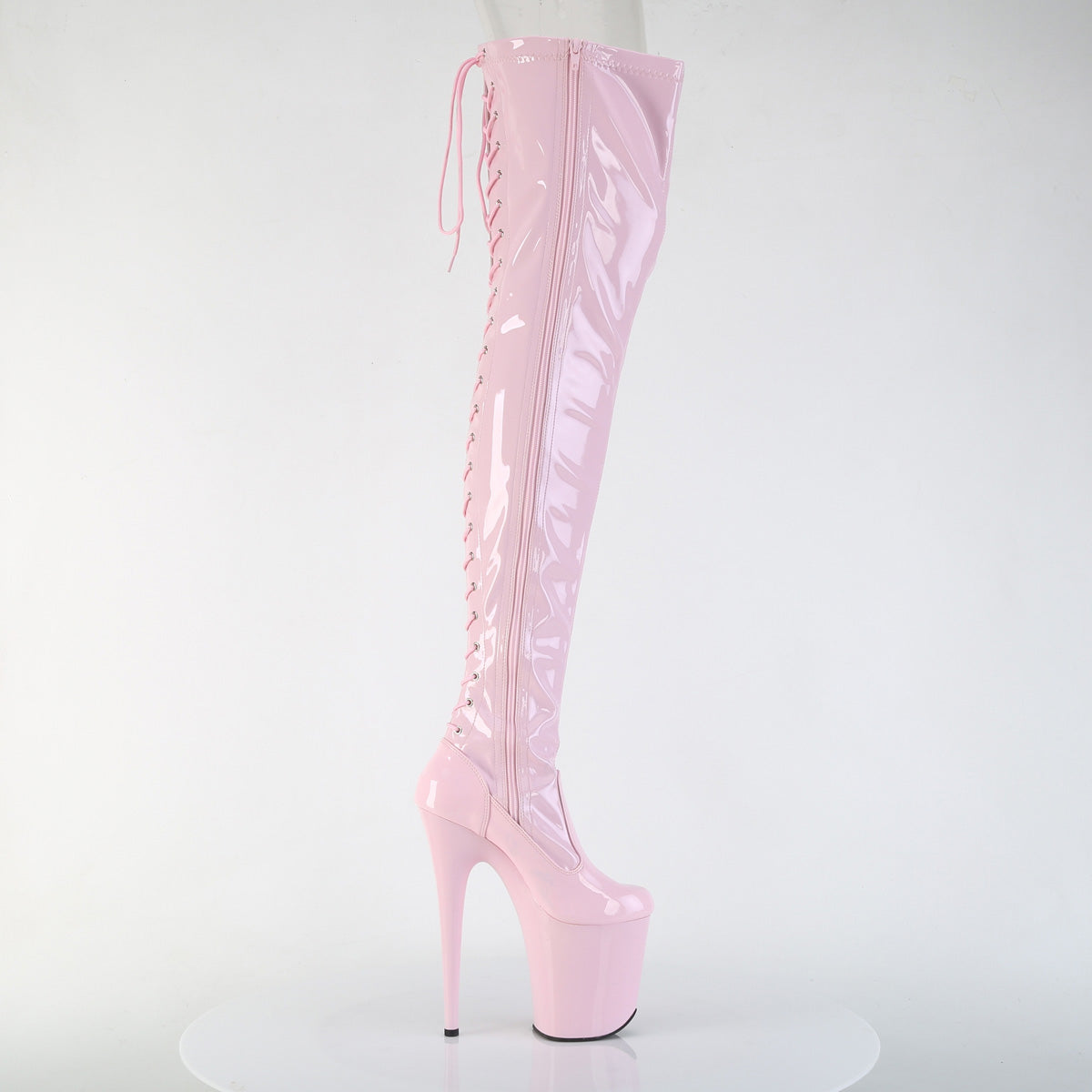 8 Inch Heel FLAMINGO-3850 Baby Pink Patent