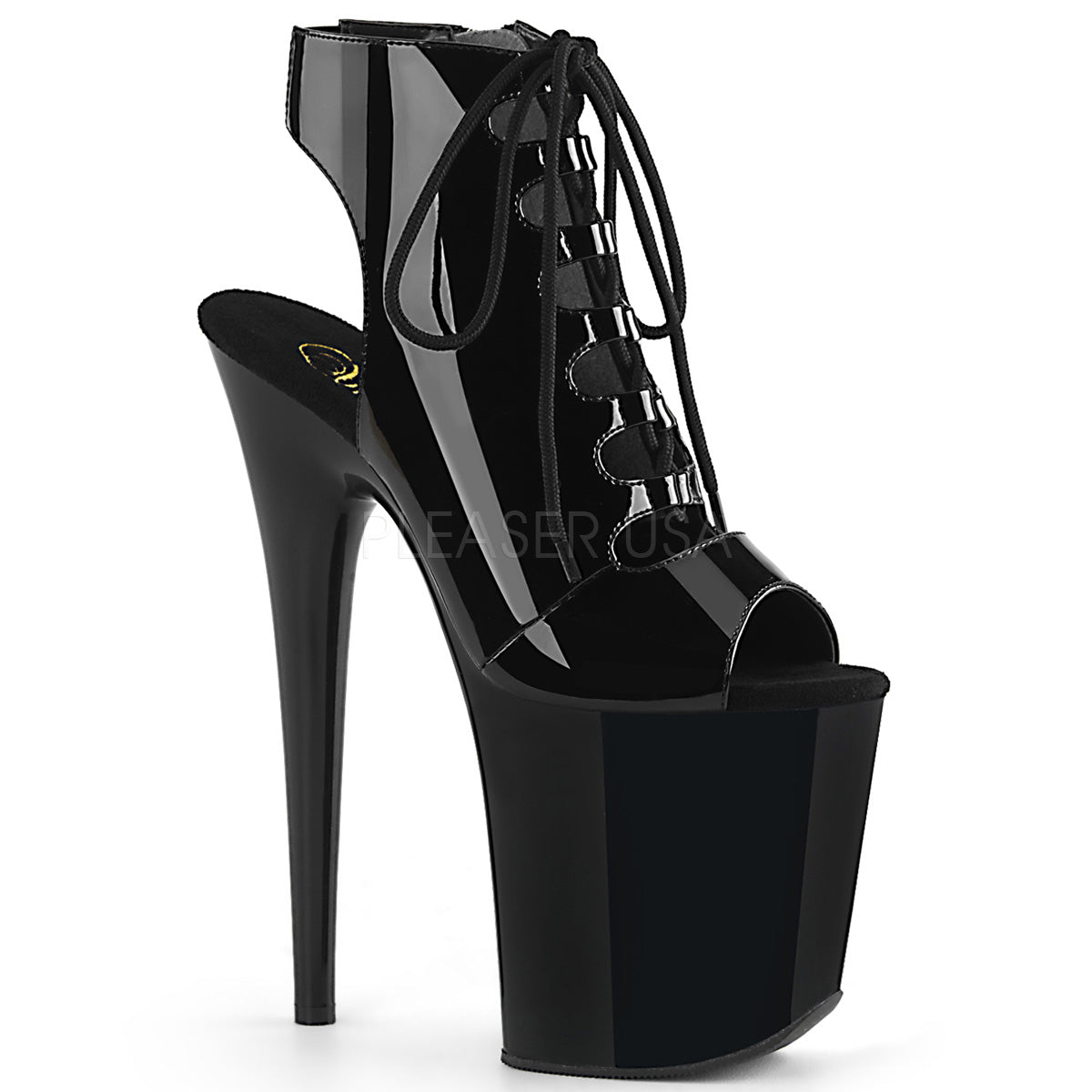 8" Heel FLAMINGO-800-20 Black Pat