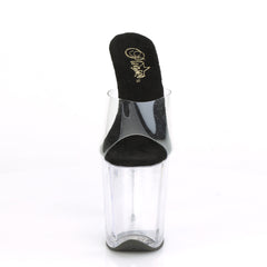 8 Inch Heel FLAMINGO-801 Clear Black Clear