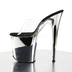 8 Inch Heel FLAMINGO-801 Silver Chrome