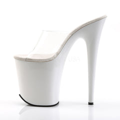 8 Inch Heel FLAMINGO-801 Clear-White