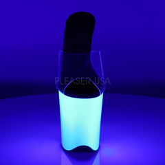 Pleaser FLAMINGO-801UV Clear Neon White Slides - Shoecup.com - 2