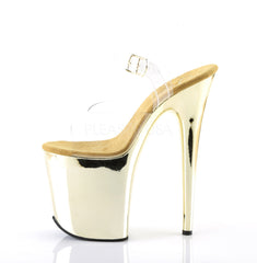 8 Inch Heel FLAMINGO-808 Gold Chrome