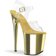 8" Heel FLAMINGO-808 Gold Chrome