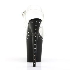 Pleaser FLAMINGO-808ABLS Black Matte Ankle Strap Sandals - Shoecup.com - 4