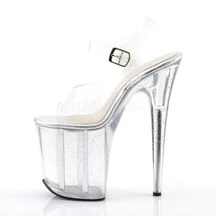 8 Inch Heel FLAMINGO-808MMG Clear