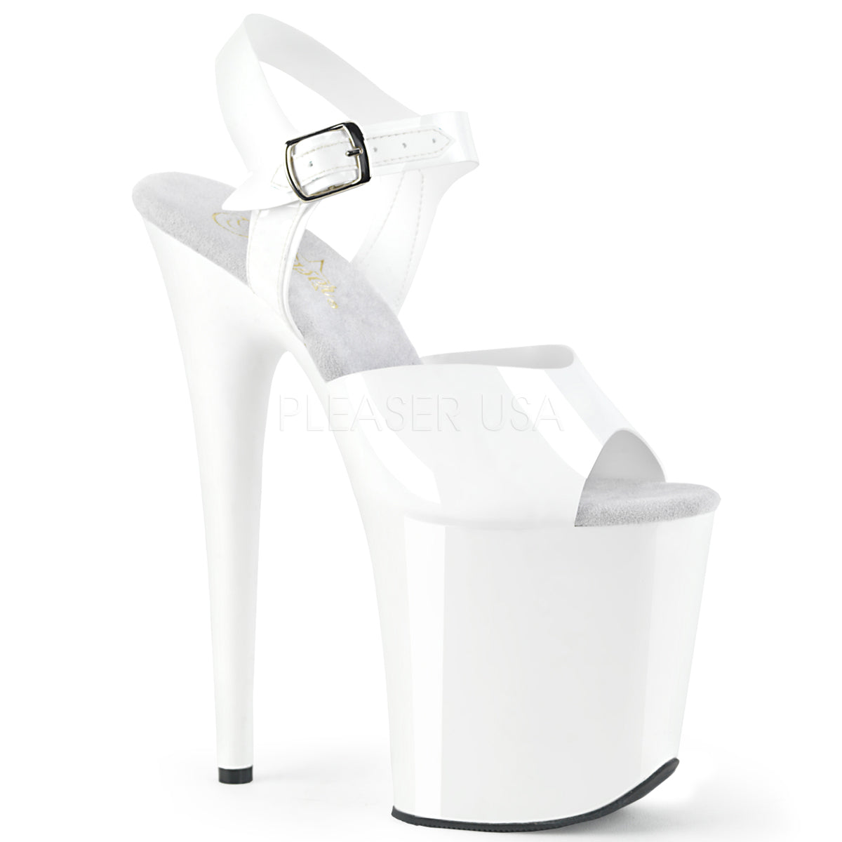 8" Heel FLAMINGO-808N White Jelly Like TPU
