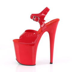 8 Inch Heel FLAMINGO-808N Red Jelly Like TPU
