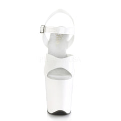 8 Inch Heel FLAMINGO-808N White Jelly Like TPU