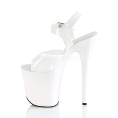 8 Inch Heel FLAMINGO-808N White Jelly Like TPU