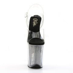 8 Inch Heel FLAMINGO-808SRS Silver Rhinestone