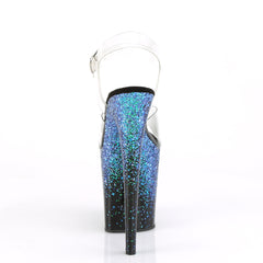 8 Inch Heel FLAMINGO-808SS Black Blue Glitter