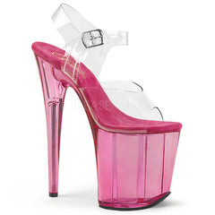 Pleaser FLAMINGO-808T Pink Tinted Platform Sandal