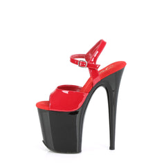 8 Inch Heel FLAMINGO-809 Red Pat-Black