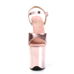 8 Inch Heel FLAMINGO-809 Rose Gold Chrome