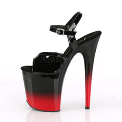 8 Inch Heel FLAMINGO-809BR-H Black Red