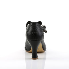 Pin Up Couture FLAPPER-11 Black Wingtip Pump With Bow