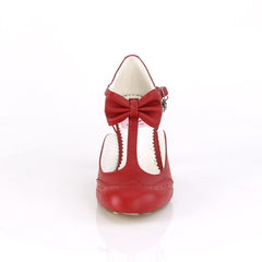 3" Kitten Heel FLAPPER-11 Red Pu