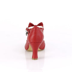 3" Kitten Heel FLAPPER-11 Red Pu