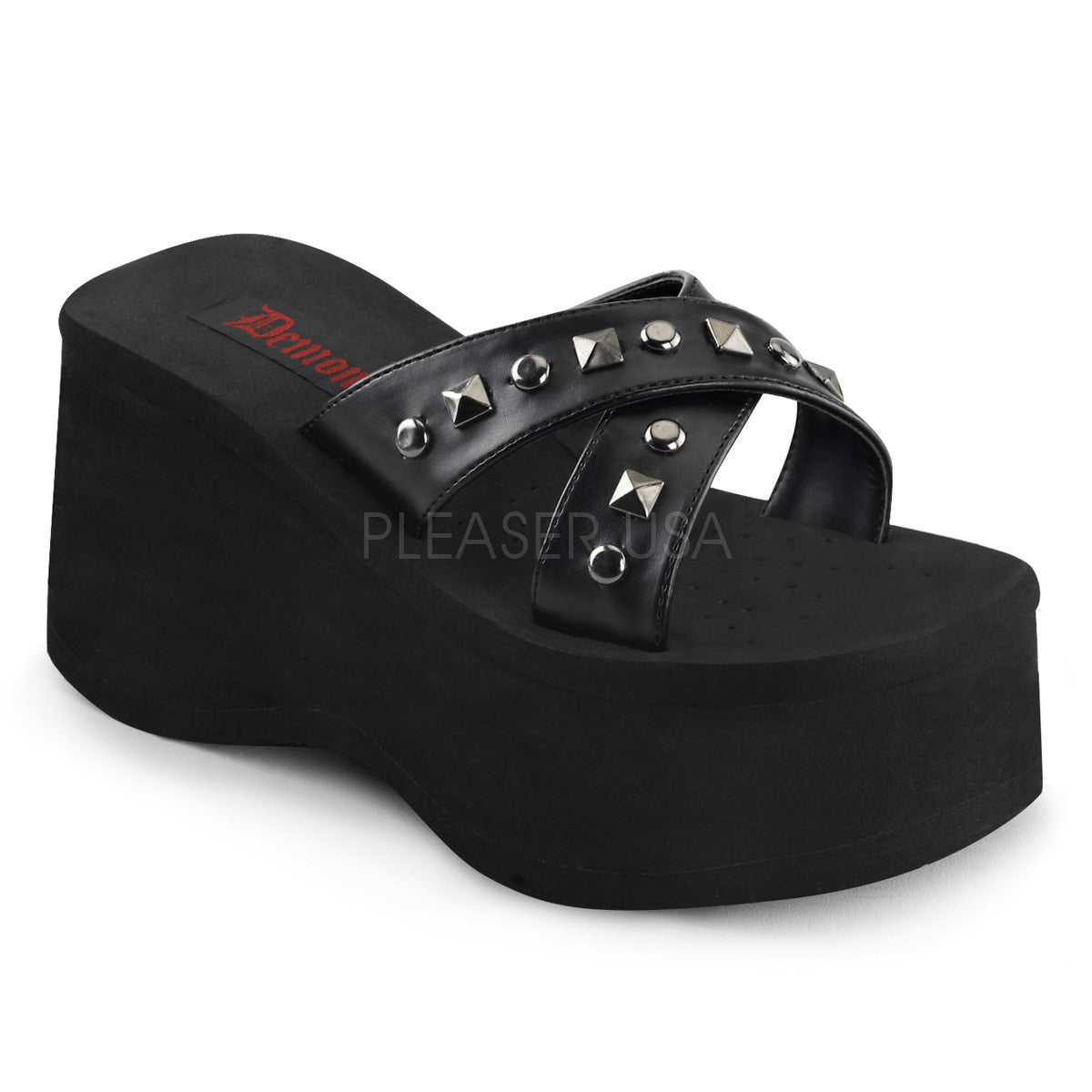 Demonia,DEMONIA FUNN-29 Black Pu Platform - Shoecup.com