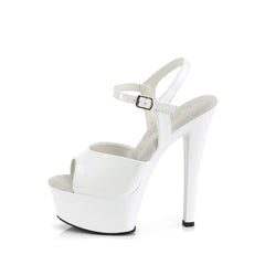 6 Inch Heel GLEAM-609 White Pat