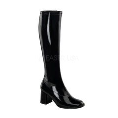 FUNTASMA GOGO-300 Black Stretch Pat Gogo Boots - Shoecup.com