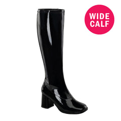 3 Inch Heel GOGO-300WC Black (Wide Calf)