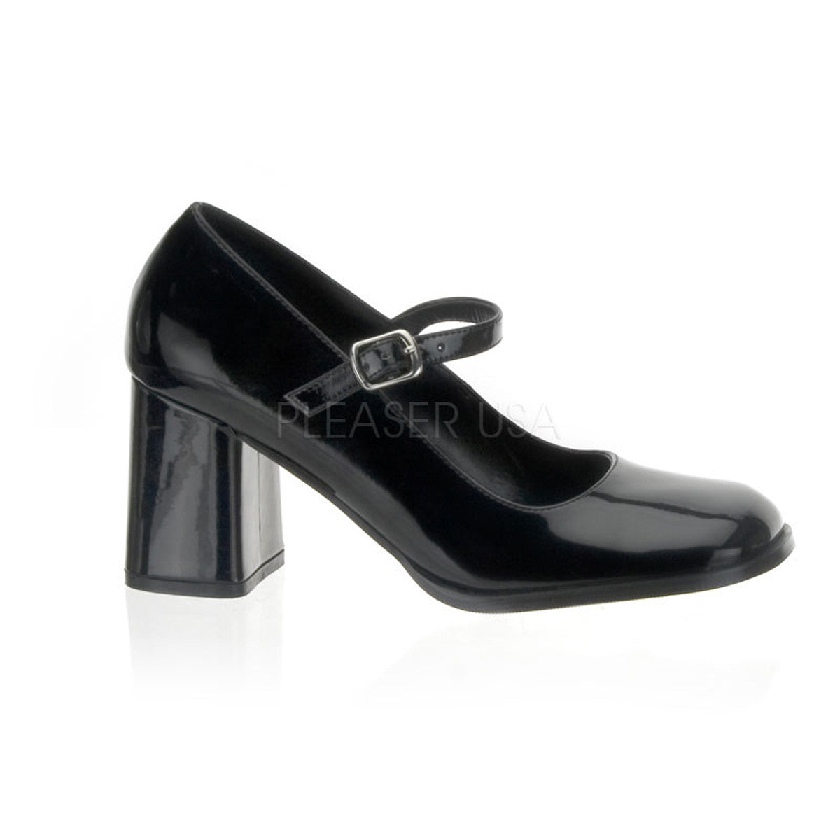 Funtasma,Black Pat Closed Toe Maryjane High Heels - Shoecup.com