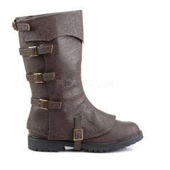 Men's Brown Renaissance Medieval Pirate Boots - Shoecup.com - 2