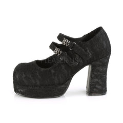 3 Inch Heel GOTHIKA-09 Black Satin