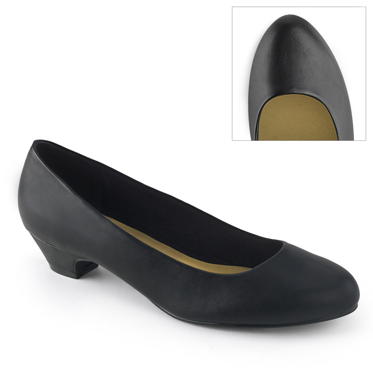 1" Heel GWEN-01 Black Pu