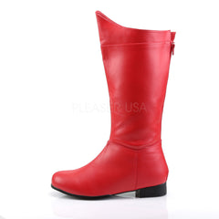 Men's Red Pu Superhero Boots