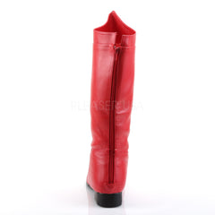 Men's Red Pu Superhero Boots