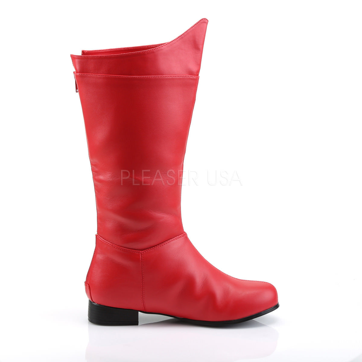 Men's Red Pu Superhero Boots