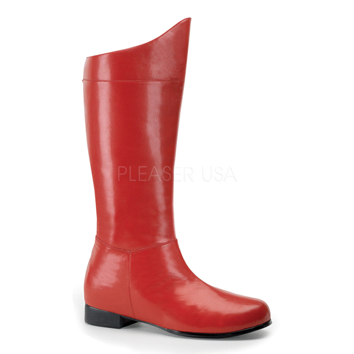 Men's Red Pu Superhero Boots - Shoecup.com