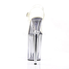 PLEASER INFINITY-908 Clear 9 Inch Heel Sandals - Shoecup.com - 4