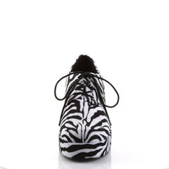 JAZZ-02 Zebra Print Platform Shoes