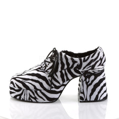 JAZZ-02 Zebra Print Platform Shoes