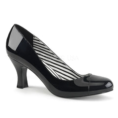 Pleaser Pink Label JENNA-01 Black Pat Pumps - Shoecup.com