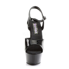 FUNTASMA JULIET-209 Black Pat Sexy Stiletto Heel Sandals