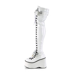 4 Inch Wedge Platform KERA-303 White Patent