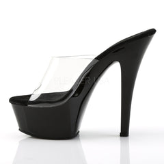 6 Inch Heel KISS-201 Clear-Black