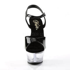 6 Inch Heel KISS-209 Black Pat-Clear