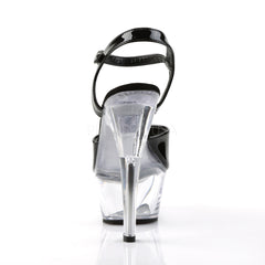 6 Inch Heel KISS-209 Black Pat-Clear