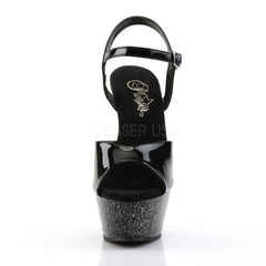 6 Inch Heel KISS-209MG Black Glitter