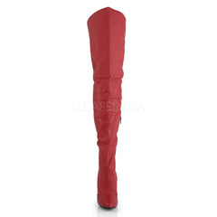 PLEASER LEGEND-8899 Red Leather (P) Thigh High Boots