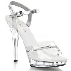 FABULICIOUS LIP-108R Clear-Clear Ankle Strap Sandals - Shoecup.com