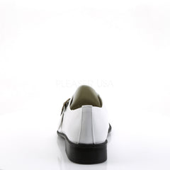 Men's White Pu Costume Loafer Gangster Shoes